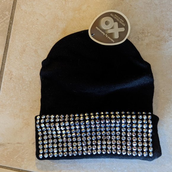 Studded Winter Hat: Colors Available: Black, Pink & Teal - Picture 5 of 7
